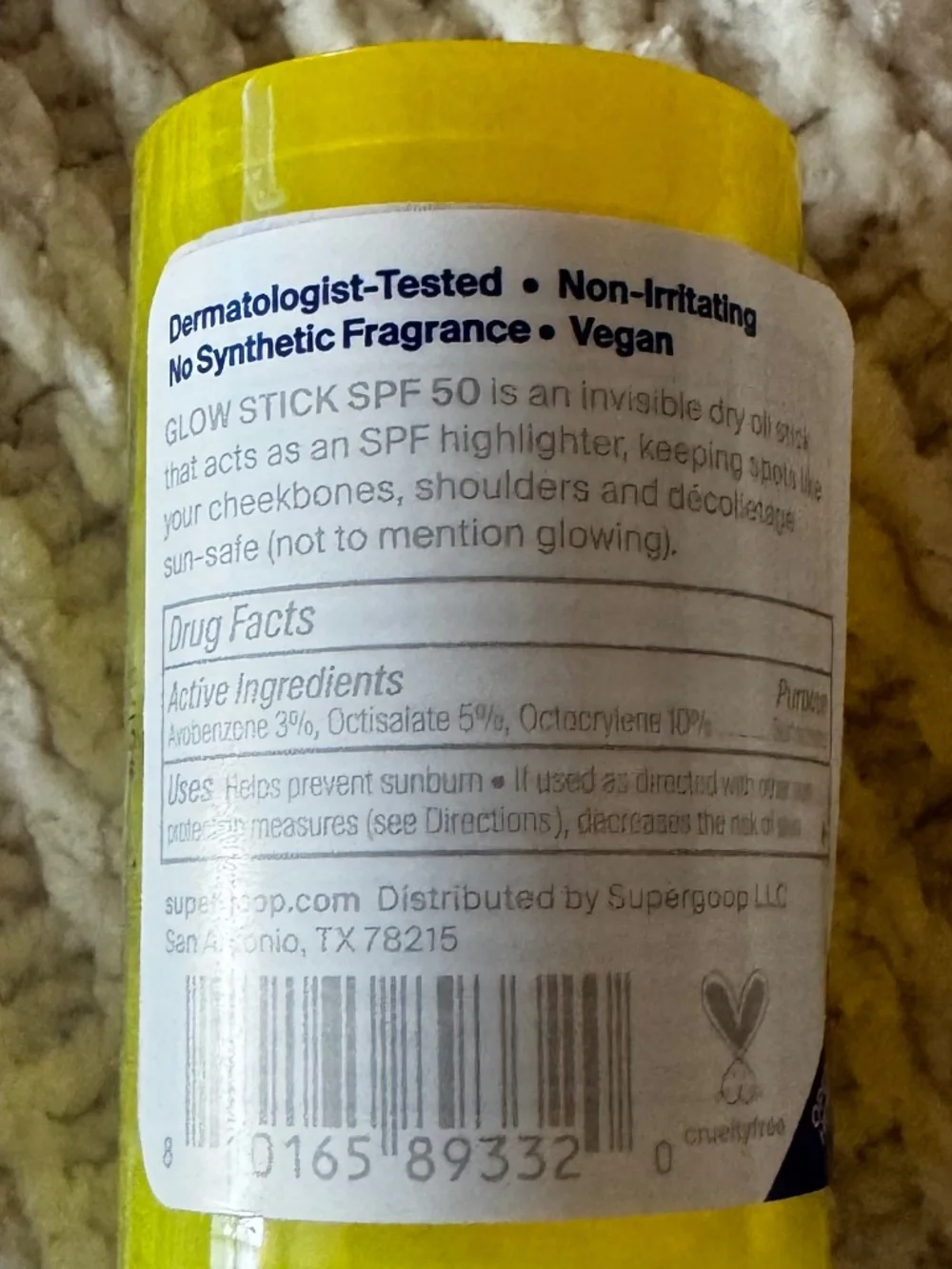 Supergoop GlowStick - SPF 50 - NWT - 20 grams